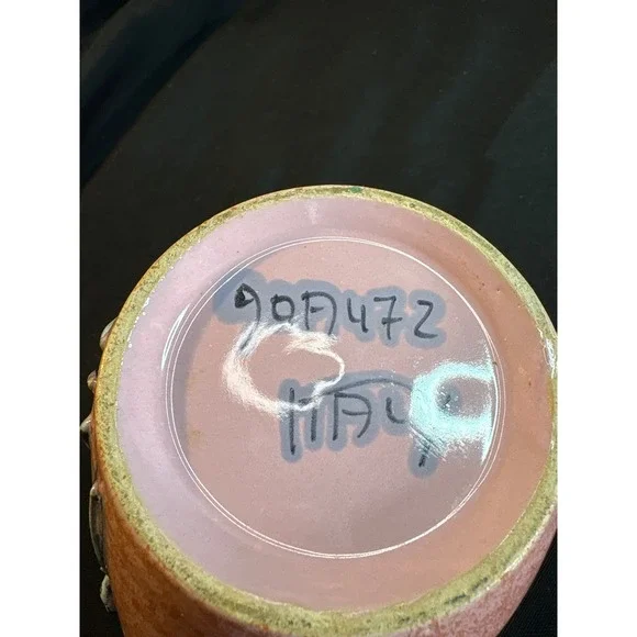 coralCeramic‎ Wheat Vase Pot with Handles Rustic Farmhouse Deco - Picture 5 of 5